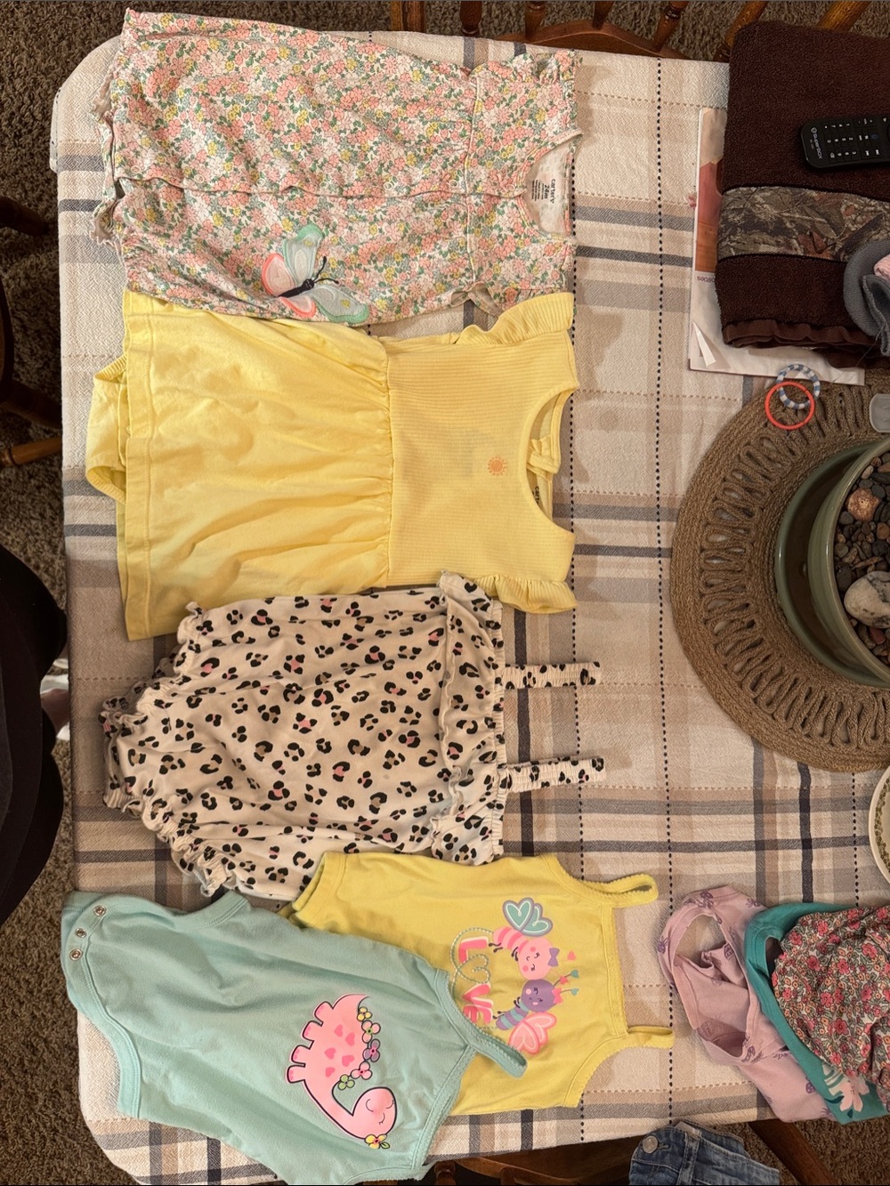 Mixed Girls Summer Tops & Rompers - Yellow, Mint, Floral, Leopard
